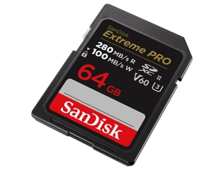 Sandisk Cartão Extreme Pro SDXC 64GB 280MB/s V30 UHS-II