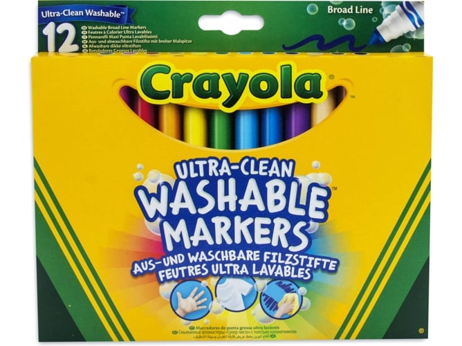 Pack 12 Marcadores crayola ultraclean washable multicolor crayola12 feutres colorier lavables disney rotuladores y subrayadores 588329