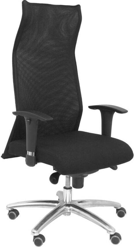 Silla de Escritorio Ejecutiva PYC Sahuco XL Negro con ruedas antiarañazos (Brazos Ajustables - Malla)