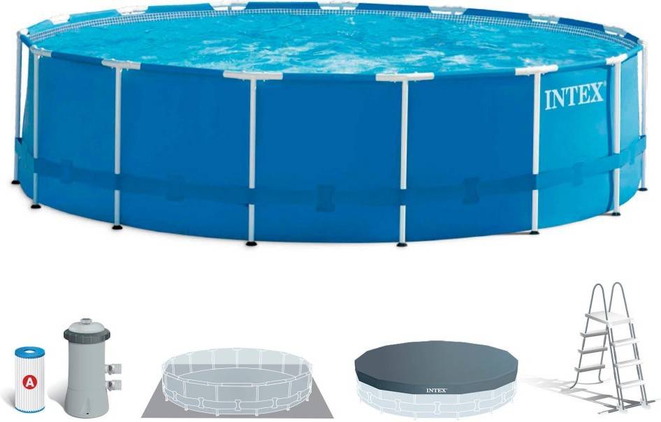 Piscina Tubular INTEX Metal Frame (6 personas - 457x122cm - 16.805L)