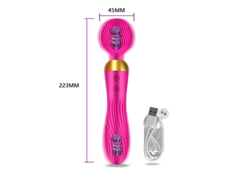 Vibrador potente de 18 frecuencias, masajeador de punto G femenino estimulador de clítoris (Rojo) VEANXIN