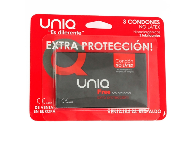 Uniq Free Aro Protector Preservativo Sin Latex 3uds