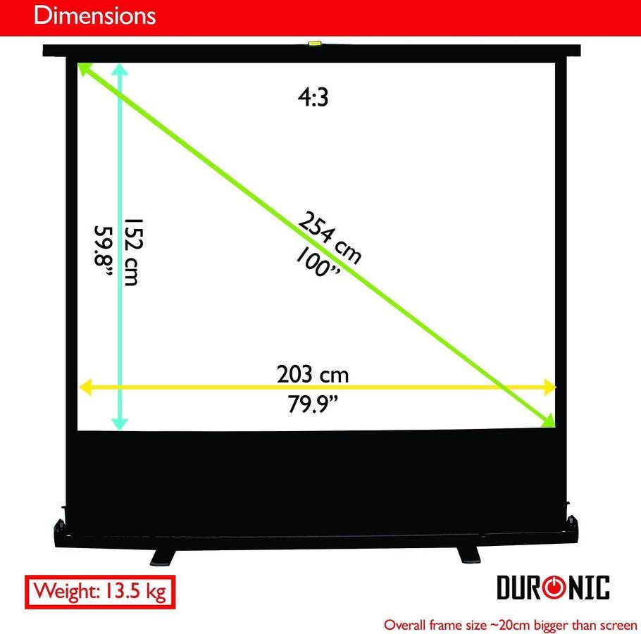 Pantalla de Proyector DURONIC GJ-TC3Q-Z36C