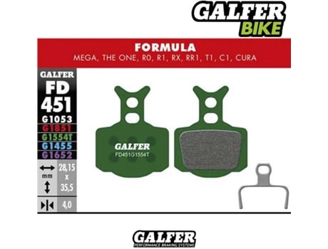 Pastillas de Freno GALFER Pro Formula Mega,One,R0,R1,Rx,Rr1,T1,C1,Cura