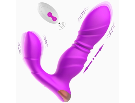 Vibrador de masaje portátil con control remoto 3 en 1 para adultos (púrpura) VEANXIN