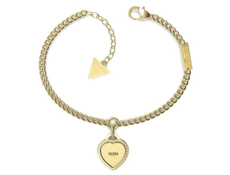 GUESS Pulsera Corazón Fino Acero Dorado Jubb01422Jwygs