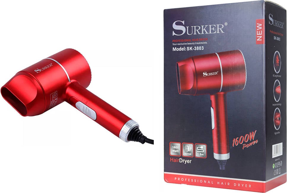 Secadora de Pelo SURKER SK-3803 Profesional (1600 W)