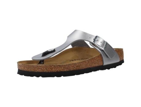 Zapatos de Mujer BIRKENSTOCK Gizeh Bf Tecido Plateado (41)