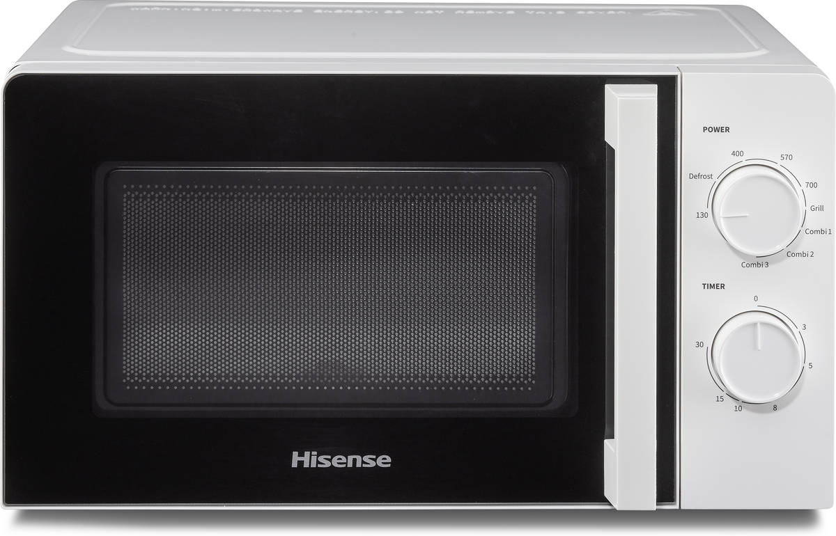 Microondas HISENSE H20MOWS1HG (20 L - Con Grill - Blanco)