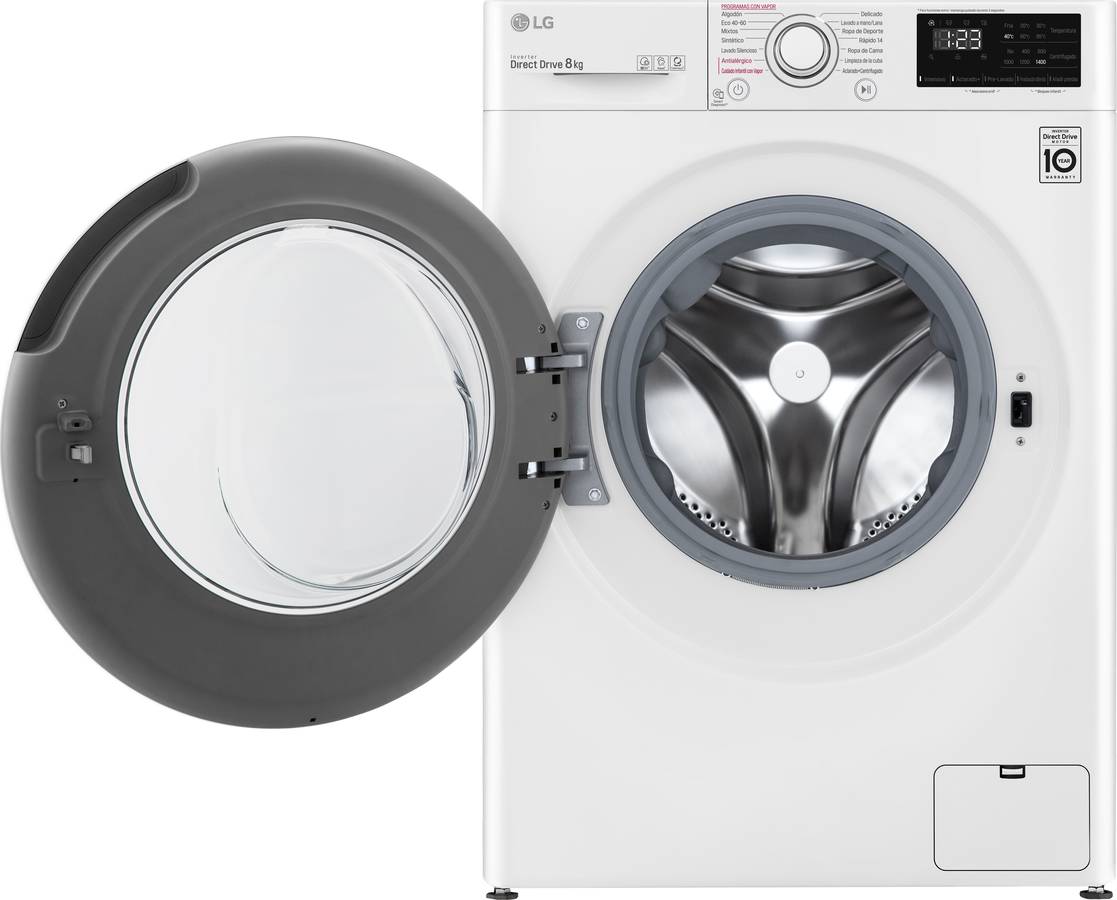 Lavadora LG F4WV3009S3W (9 kg - 1400 rpm - Blanco)