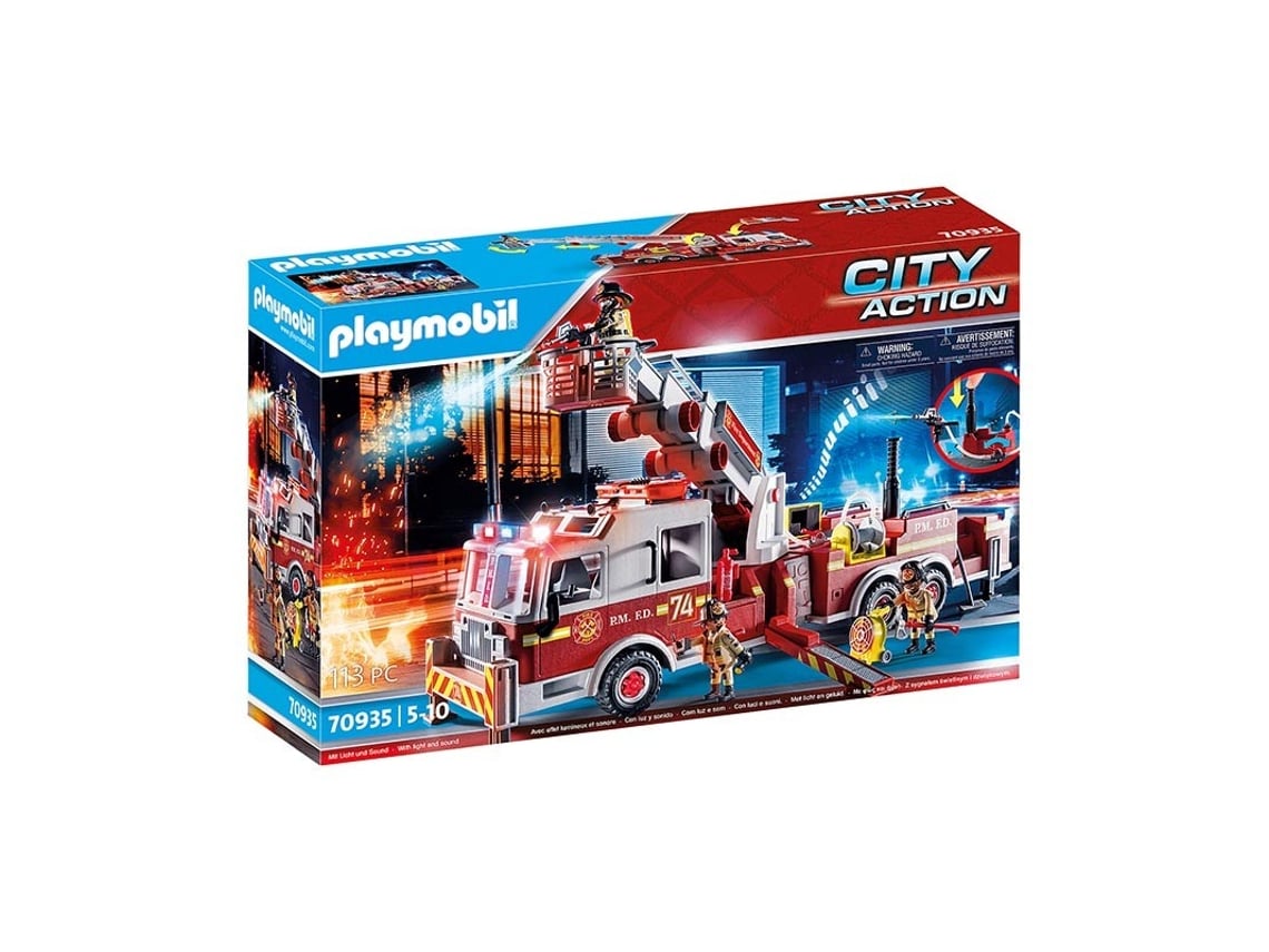 PLAYMOBIL City Action Vehiculo Bomberos Us Tower Ladder Edad