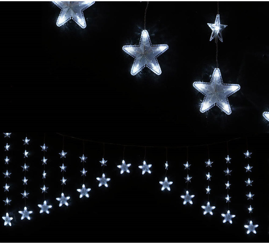 Accesorio GUIRMA Cortina Estrelas 136 Led Blanco 150 X