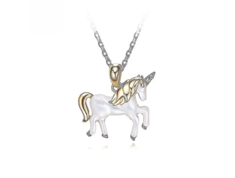 Collar de mujeres Unicornio S925 Cadena de clavícula Posteo de oro de 18k para ceremonia