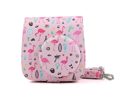 Bolsa SLOWMOOSE para Cámara Fujifilm Instax Mini Rosa con Flamenco