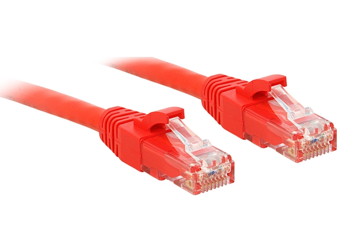 Cable de Red LINDY (RJ45 - 5 m - Rojo)