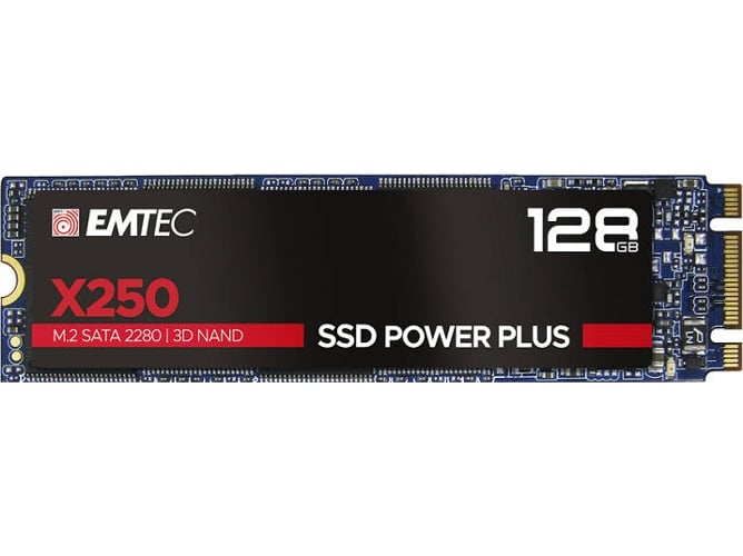 Emtec Ecssd128gx250 Disco de estado interno 25 sata x250 power plus 3d nand 128 m.2