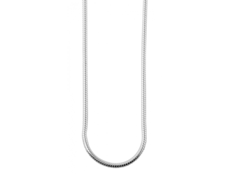 Cadena de Serpiente en Plata de Ley 925 Hadi Bañada en Rodio 42Cm