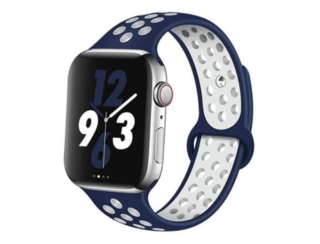 Correa SportyStyle para Apple Watch Series 9 Aluminio - 41mm - Azul Oscuro / Blanco