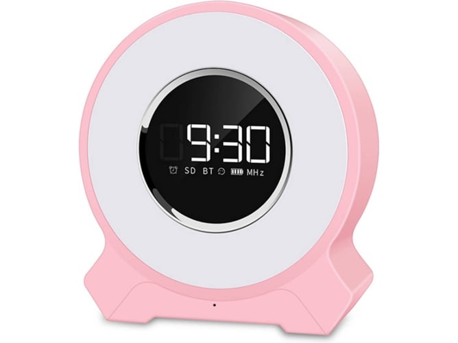 Despertador WJS Luz LED de Bluetooth Tátil (Rosa)