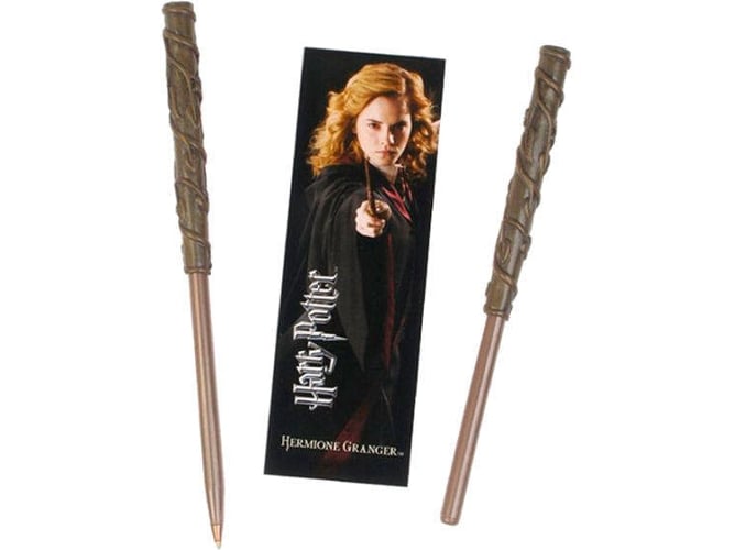 The Noble Collection harry potter conjunto de rotulador y marcador hermione. varita hermoine granger