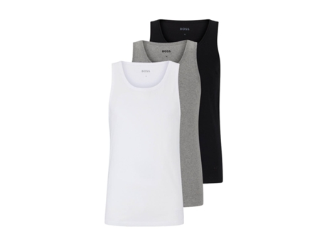 Pack de 3 Tops Interiores Hombre HUGO BOSS (M - Algodón - Negro)