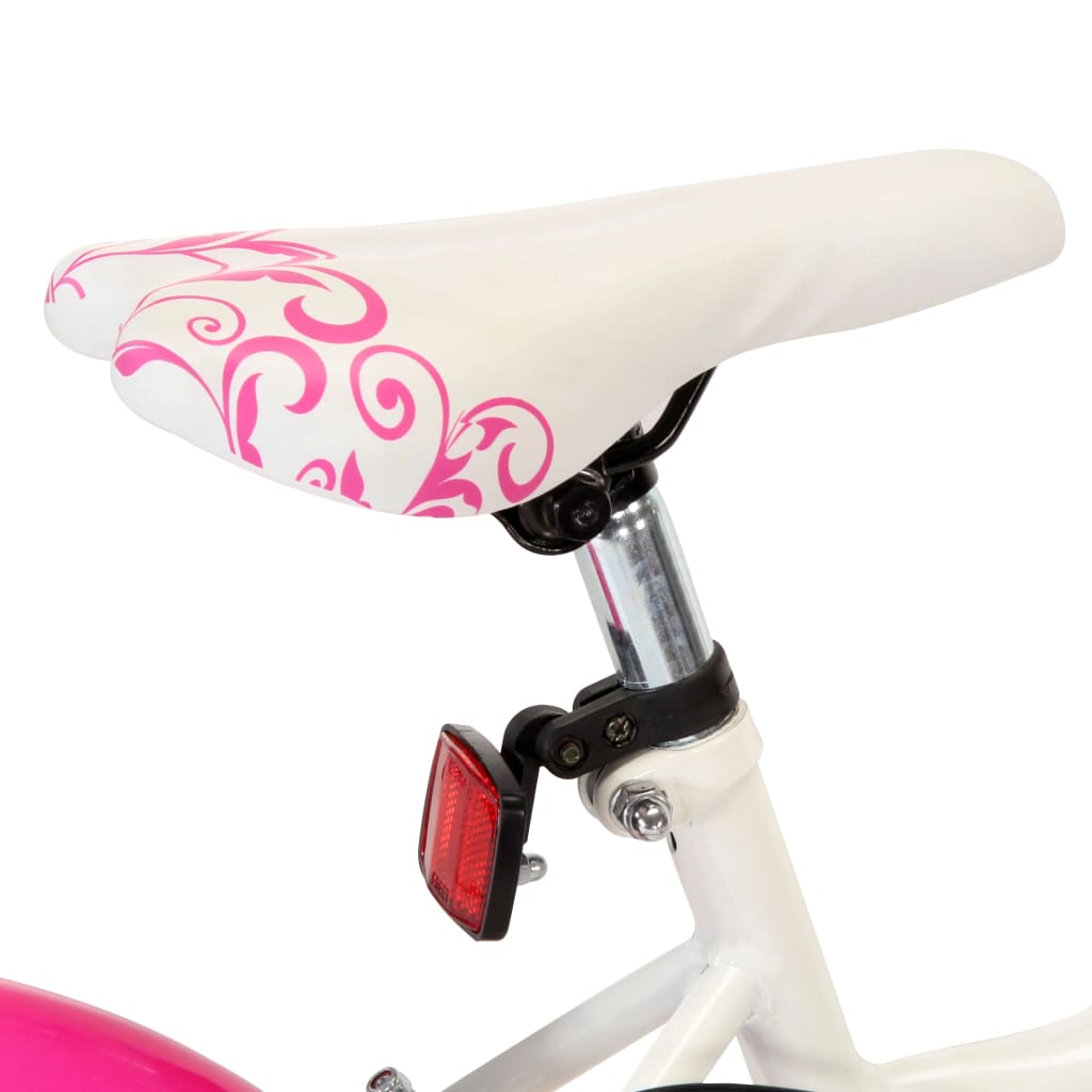 vidaXL Bicicleta de niño 24 pulgadas rosa y blanca