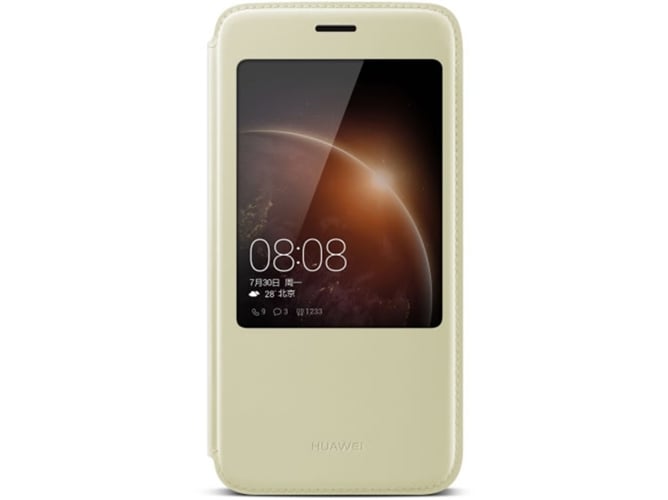 Funda HUAWEI GX8 Flip View Dorado