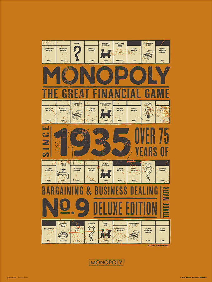 Print MONOPOLY 30X40Cm 1935