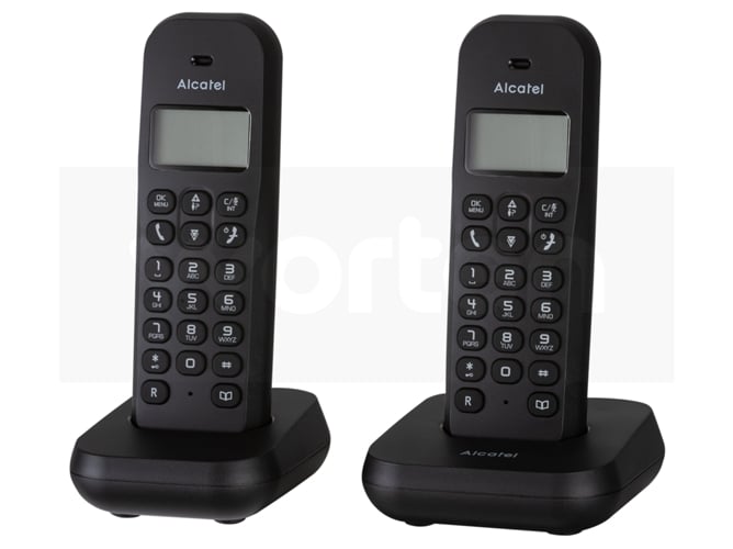 Teléfono fijo ALCATEL E155 Duo Negro