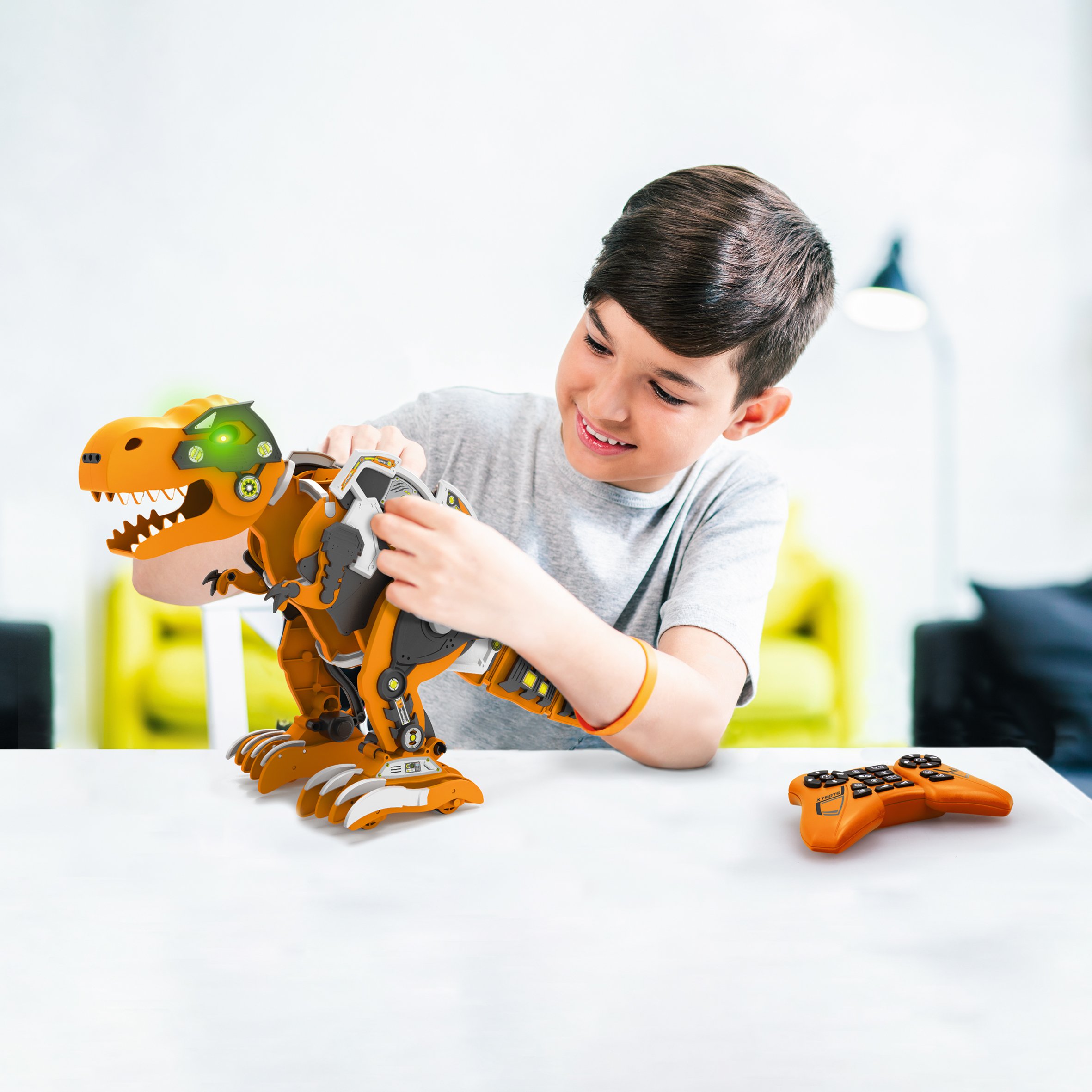 Robot Xtrem Bots Rex The Dinobot Naranja