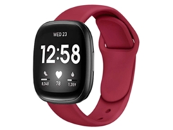 PROBANDS Correa Pulsera Silicona Suave para Fitbit by Google Versa 3 Vino