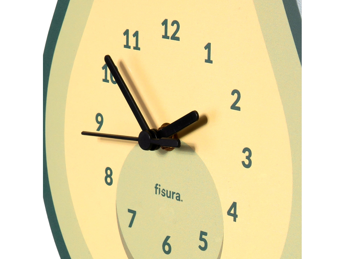 Fisura – Reloj de pared original aguacate. Reloj de pared