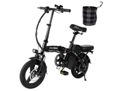 HONEY WHALE S6-S Bicicleta eléctrica Potencia 350W Batería 48V10.4Ah Alcance 40Km Frenos de disco Negro