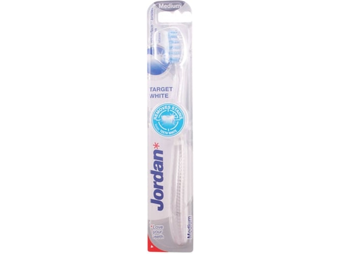 Cepillo de Dientes JORDAN Target Blanco Medio Cepillo Dental 1 Unidad