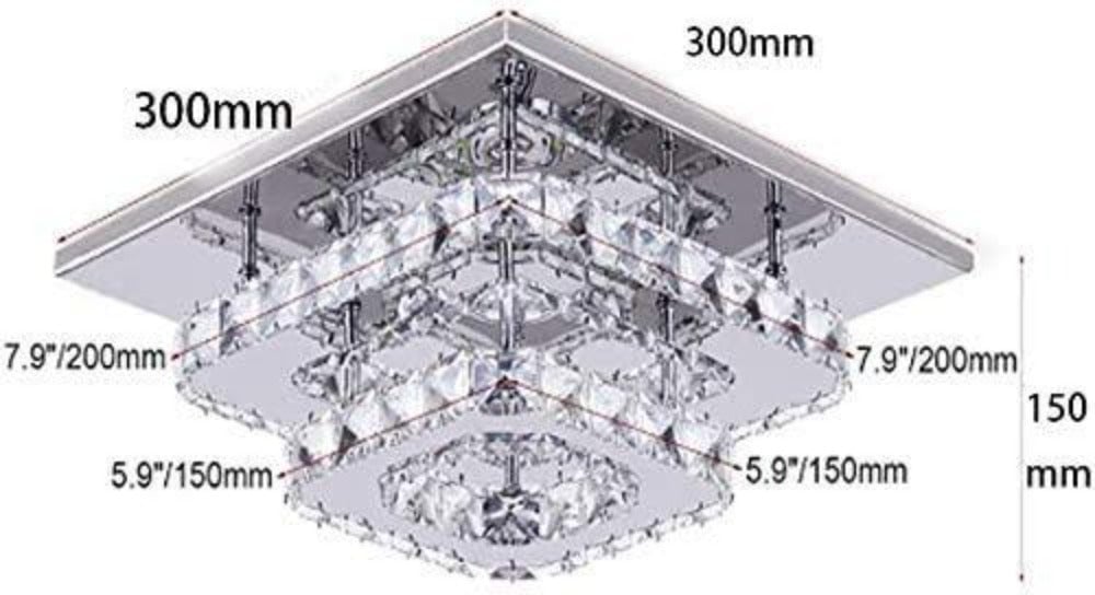 Lámpara De Techo cristal 36w sala estar dormitorio pasillo 30cm luz teto aranha quarto corredor 30