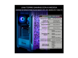 Torre Gaming ATX A-RGB con Frontal Mallado Blanca