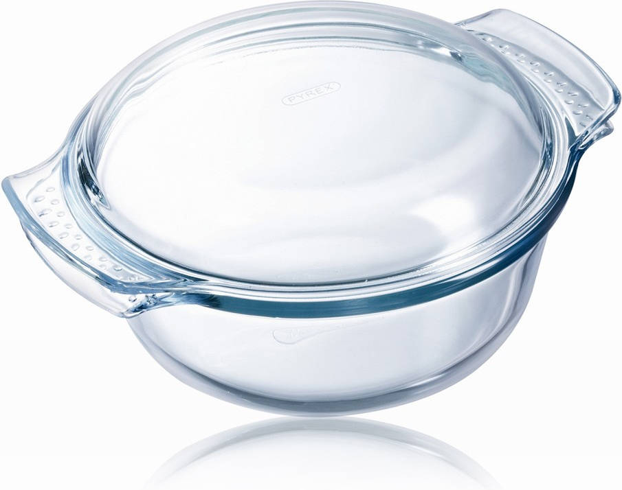 Pyrex Classic 1040704 cacerola redonda con tapa 5l vidrio transparente 3.75 fuente