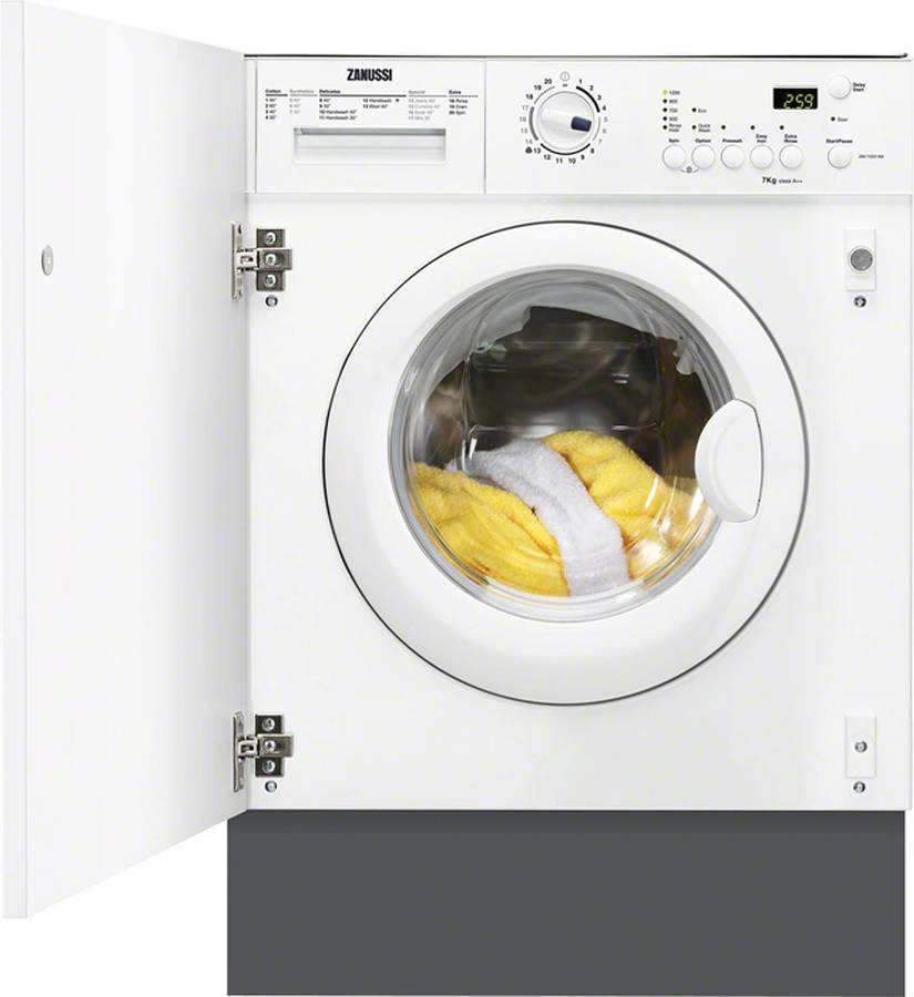 Lavadora Integrable ZANUSSI  ZWI712UDWA (7 kg - 1200 rpm - Blanco)