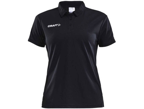 Polo de Mujer para Fútbol CRAFT Progre Piqué Negro (XS)