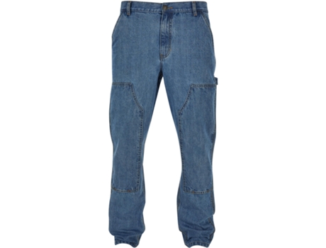 Pantalones de Vaquero de Hombre URBAN CLASSICS Forrados La Rodilla Azul (32)