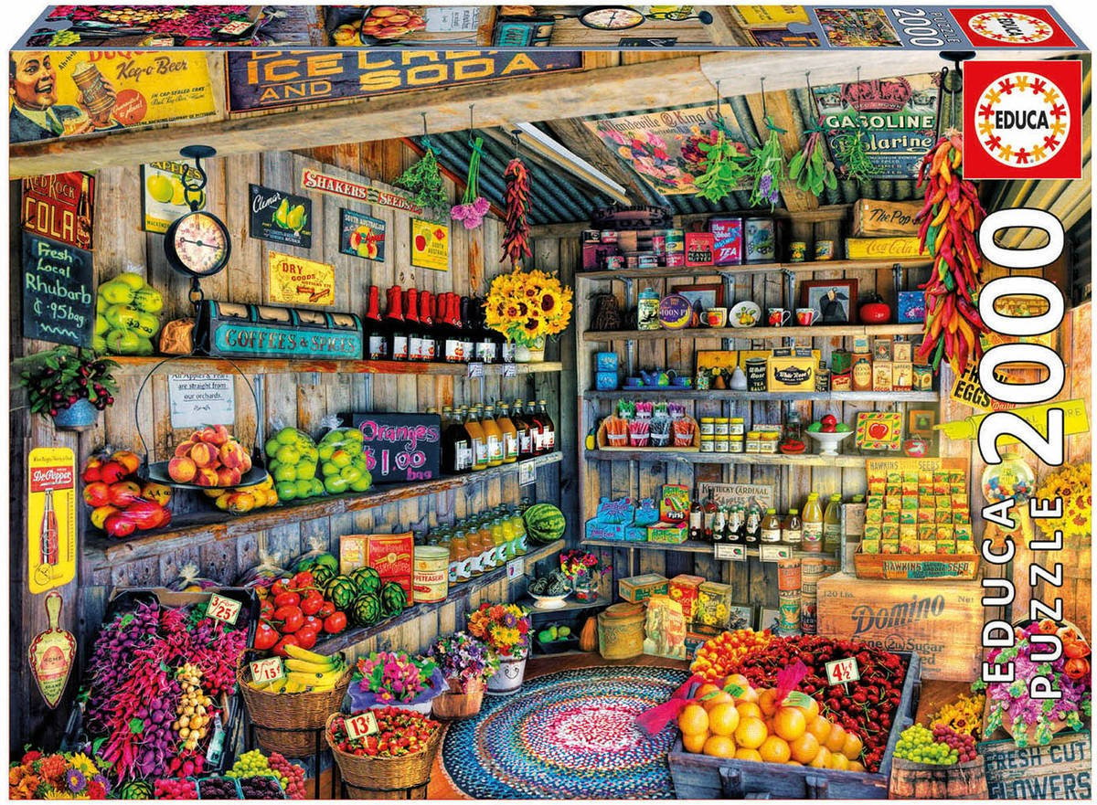 Puzzle EDUCA BORRAS Tienda de alimentación (2000 Piezas)