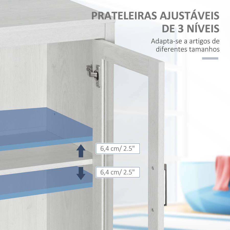 Armario de Baño KLEANKIN 834-449WT 60x30x75 cm Blanco