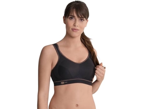 Sujetador para Mujer ANITA Sport Negro, Dorado para Running (100C)