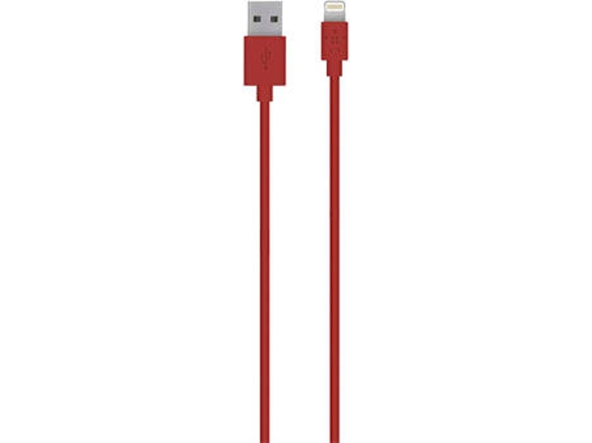 Cable BELKIN MIXIT. USB/Lightning. 1.2 m USB A Lightning Rojo 1.2 m