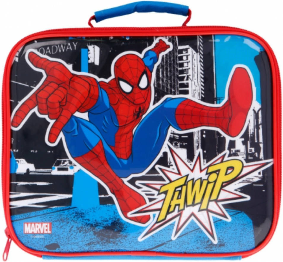 Mochila Lonchera SPIDERMAN (Azul - Poliéster - 20 x 25 x 6 cm)