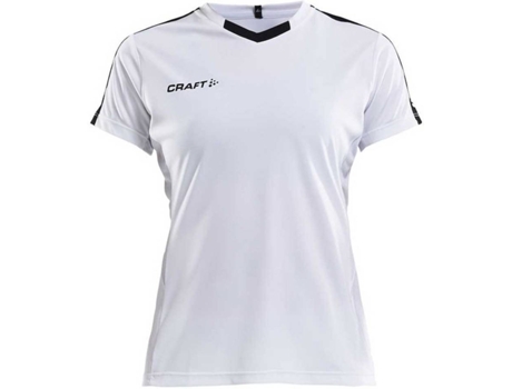 Camiseta de Mujer para Fútbol CRAFT Progress Contrast Blanco (M)