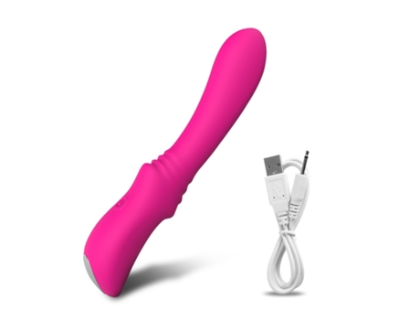 Vibrador de masaje de silicona de 9 frecuencias para mujer (rosa roja) VEANXIN