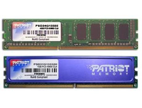 Memoria RAM DDR3 PATRIOT MEMORY (1 x 4 GB - 1333 MHz)