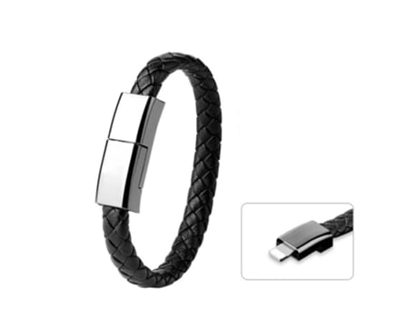 Cable Xj Datos Carga Pulsera Usb Negro