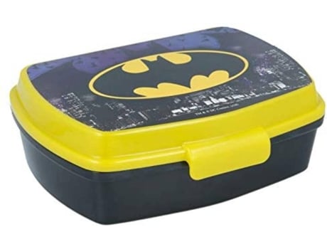 Batman Sandwichera Para niños decorada fiambrera infantil caja el almuerzo y porta merienda colegio lonchera negro 5.5 x 16.5 11